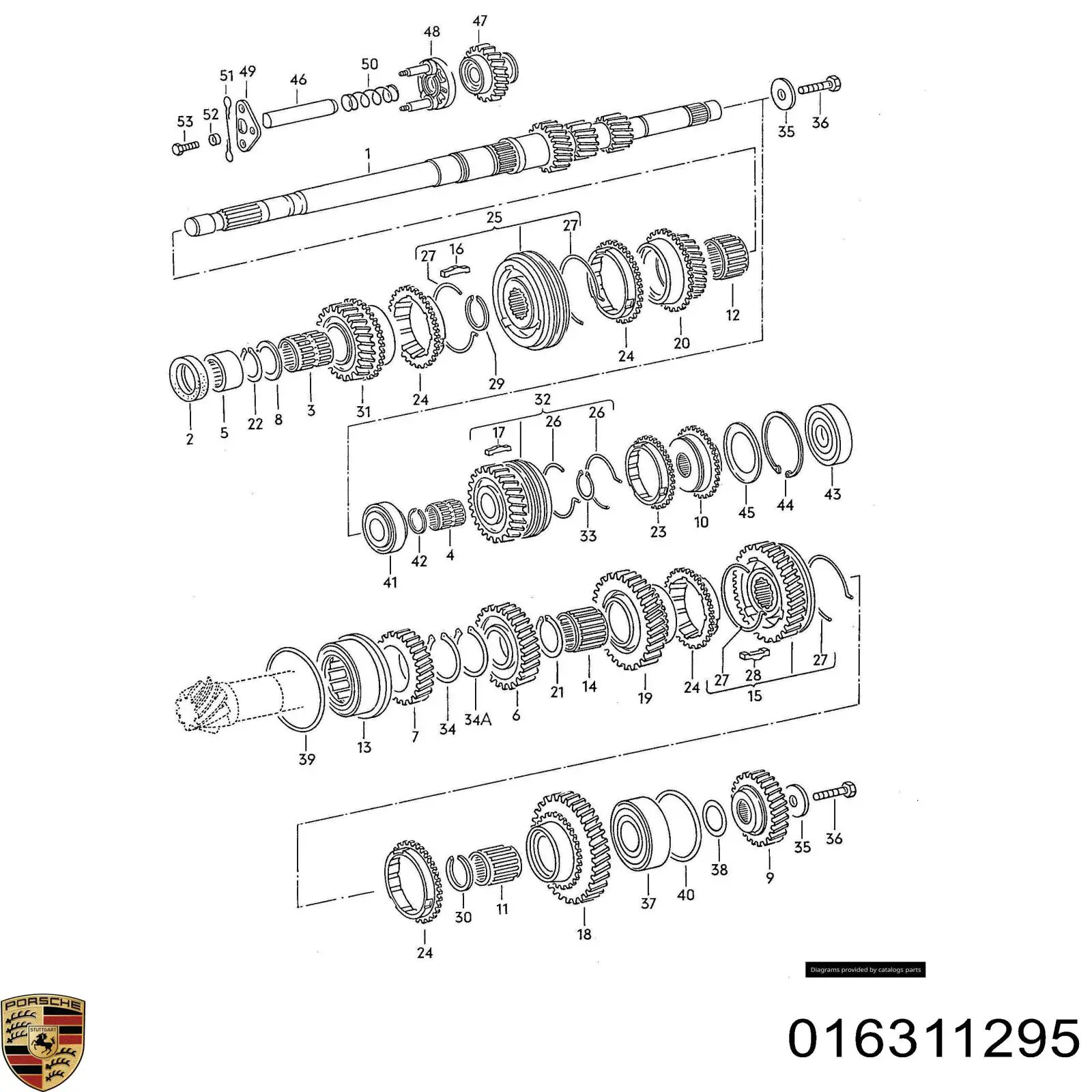 Кольцо синхронизатора 016311295 VAG