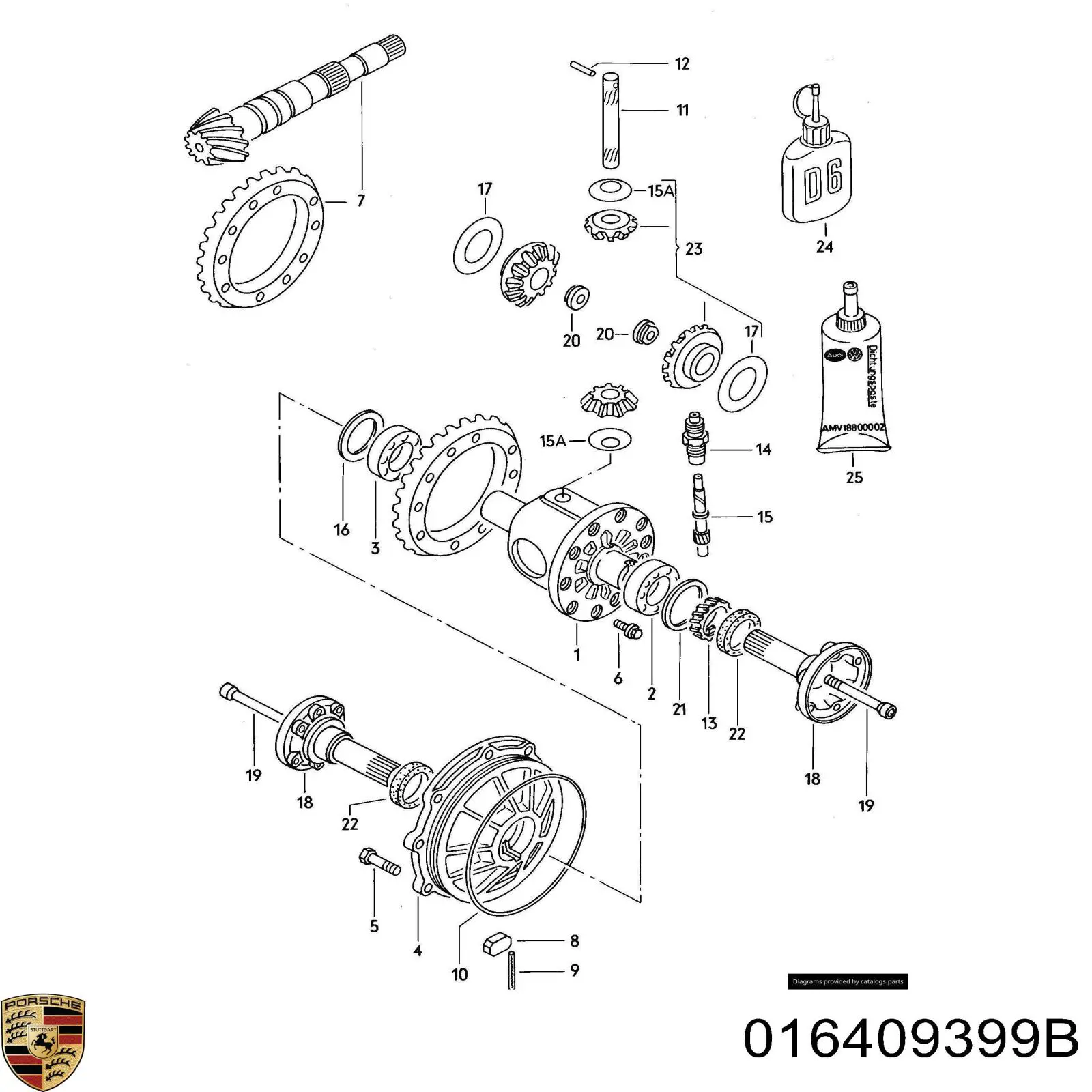 Сальник полуоси переднего моста Porsche 016409399B цена, от 3.08 USD