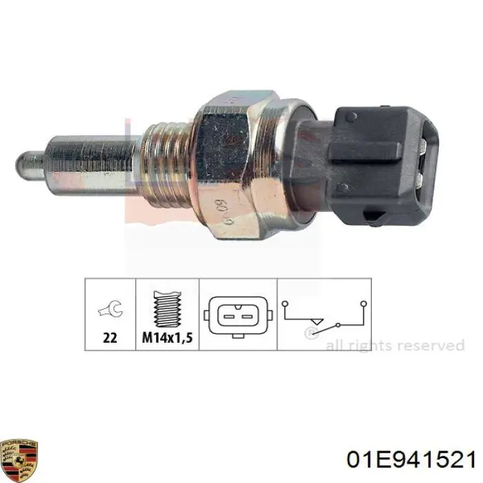 01E941521 Porsche Датчик включения фонарей заднего хода