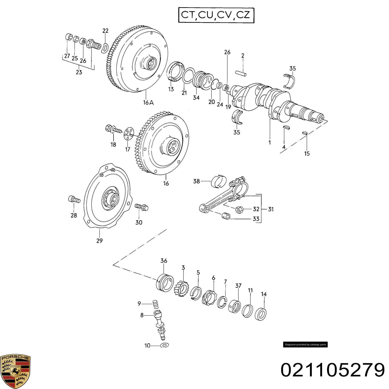 Уплотнительное кольцо, универсальное 021105279 Porsche