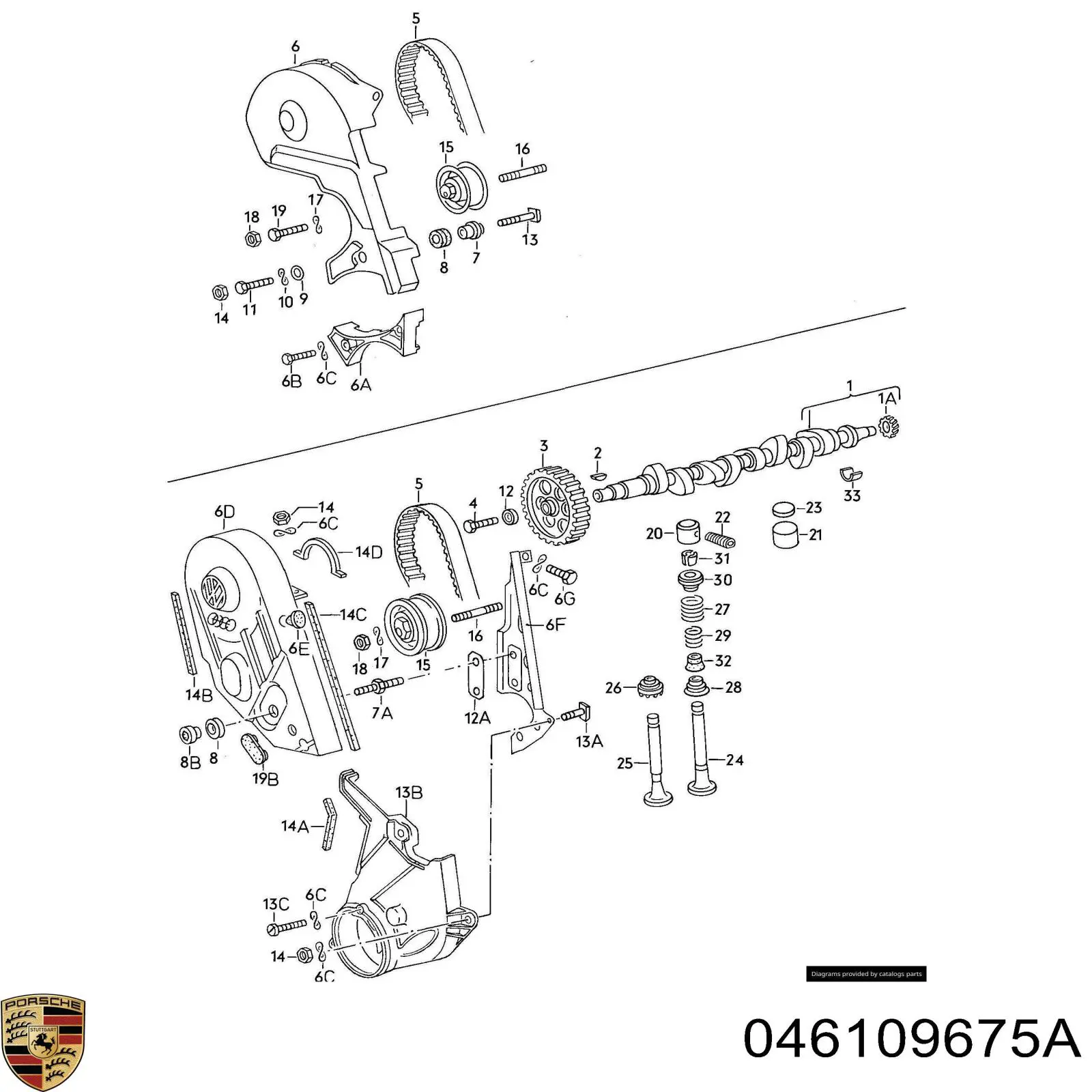 046109675A Porsche сальник клапана (маслосъемный, впуск/выпуск)