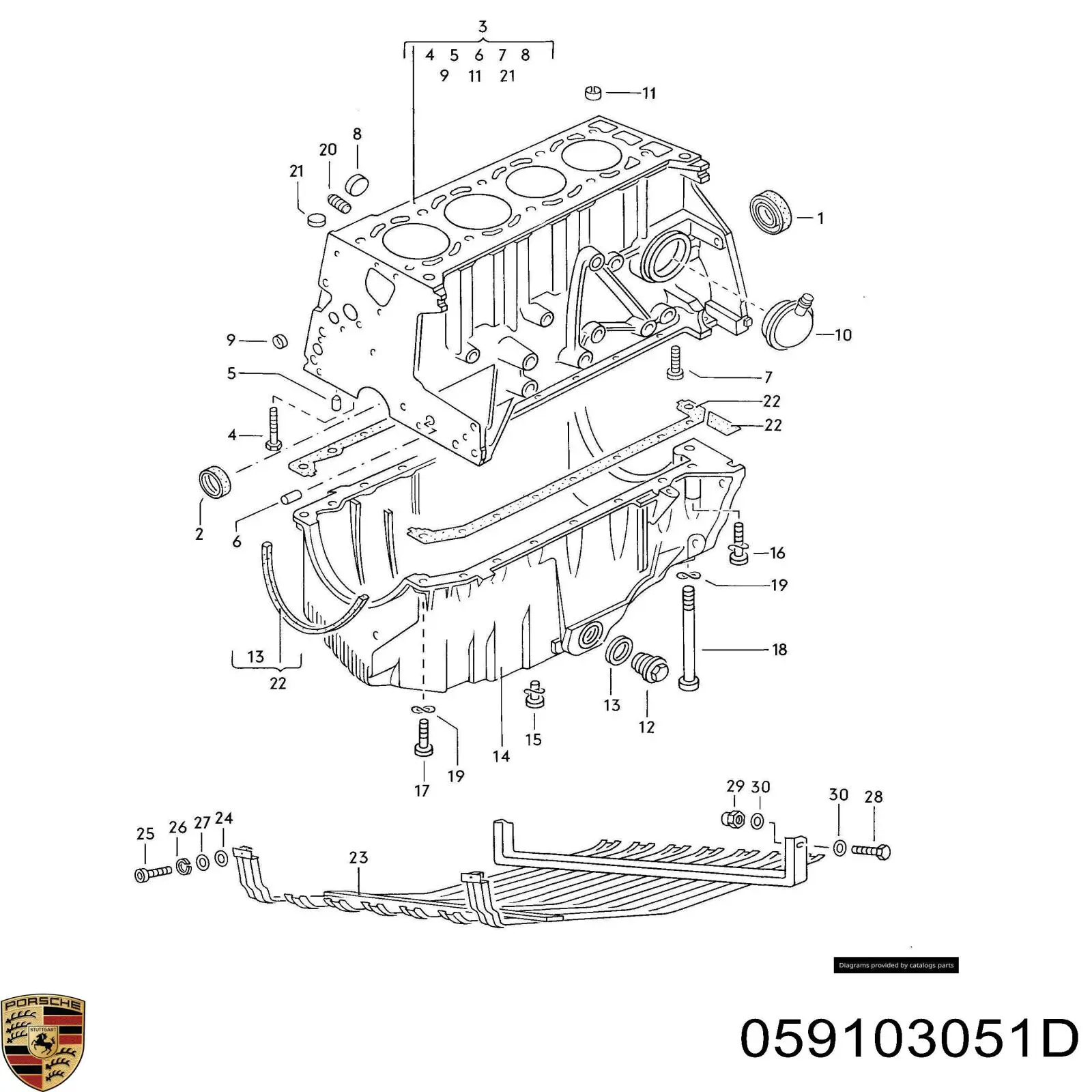 Сальник коленвала задний Porsche 059103051D цена, от 26.72 USD
