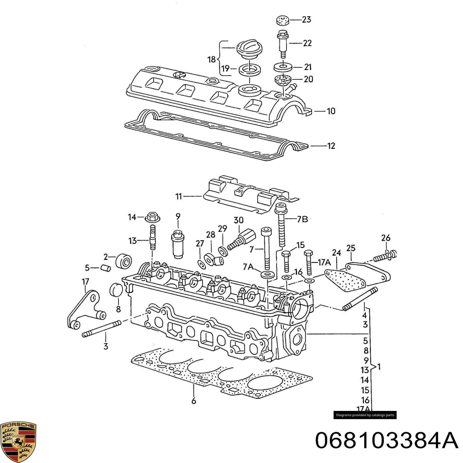Болт головки блока цилиндров, ГБЦ Porsche 068103384A цена, от 1.52 USD