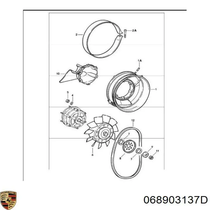 Ремень генератора 068903137D Porsche