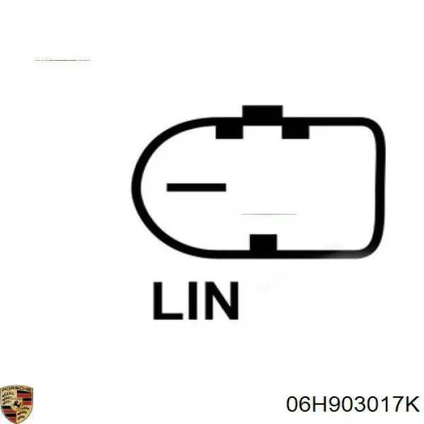 Генератор 06H903017K Porsche