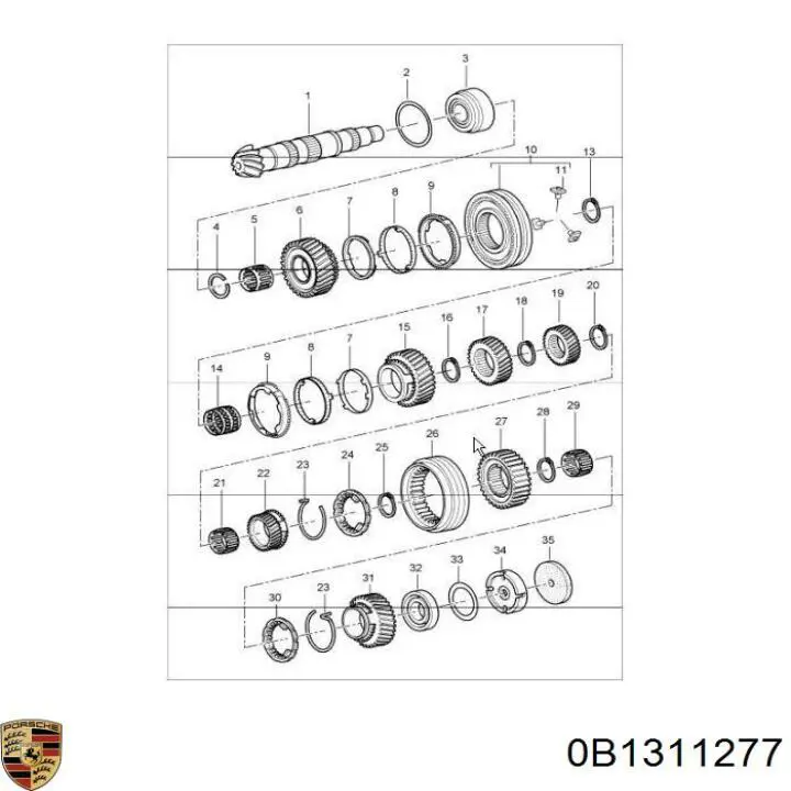 Кольцо синхронизатора 0B1311277 VAG