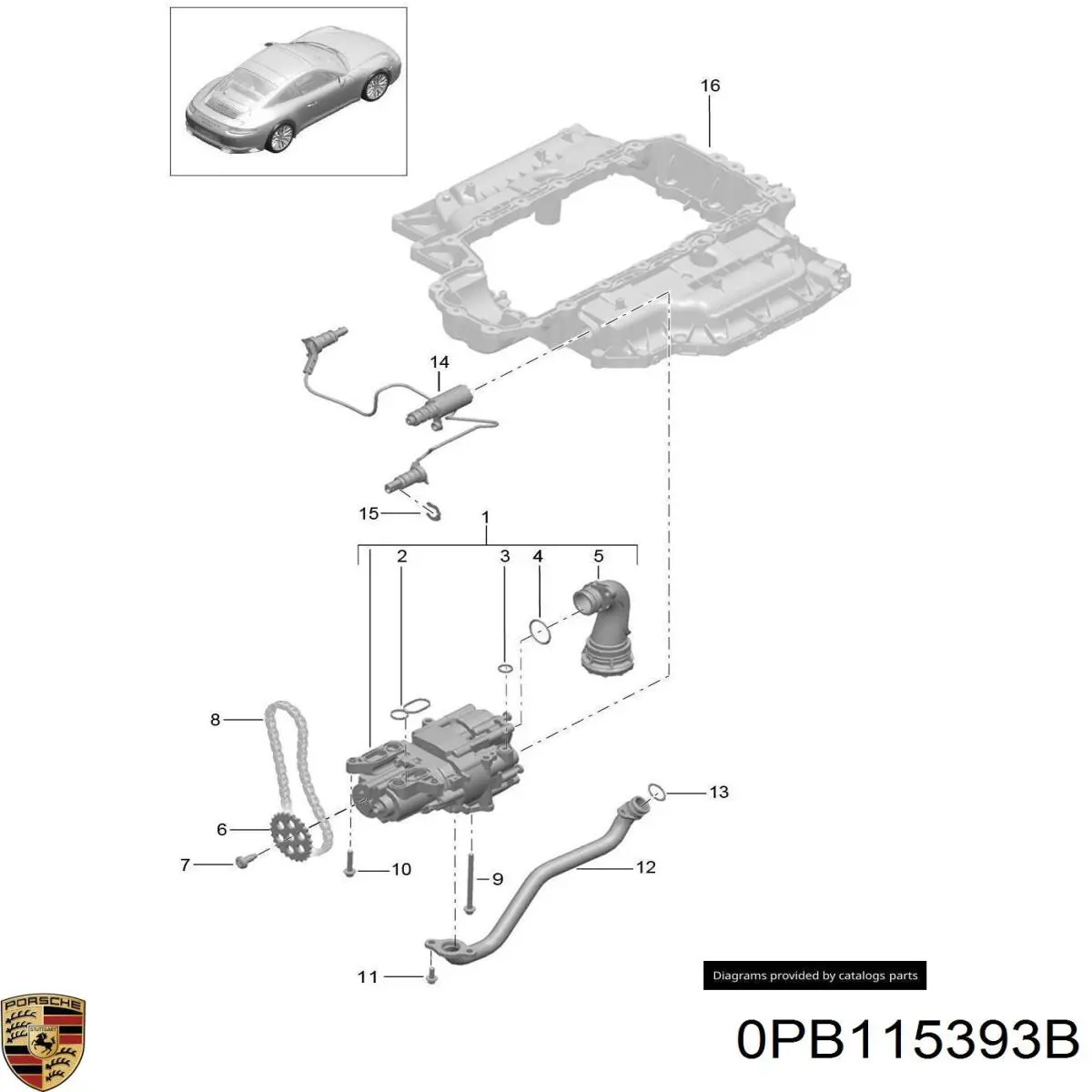 Клапан регулировки давления масла на Porsche Boxster 982