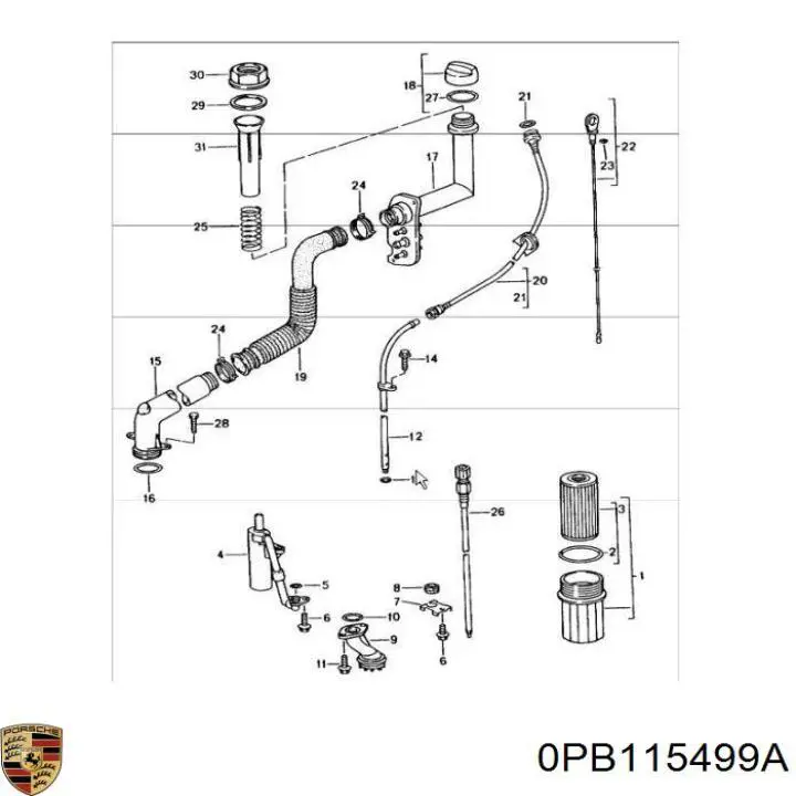 Масляный фильтр 0PB115499A Porsche