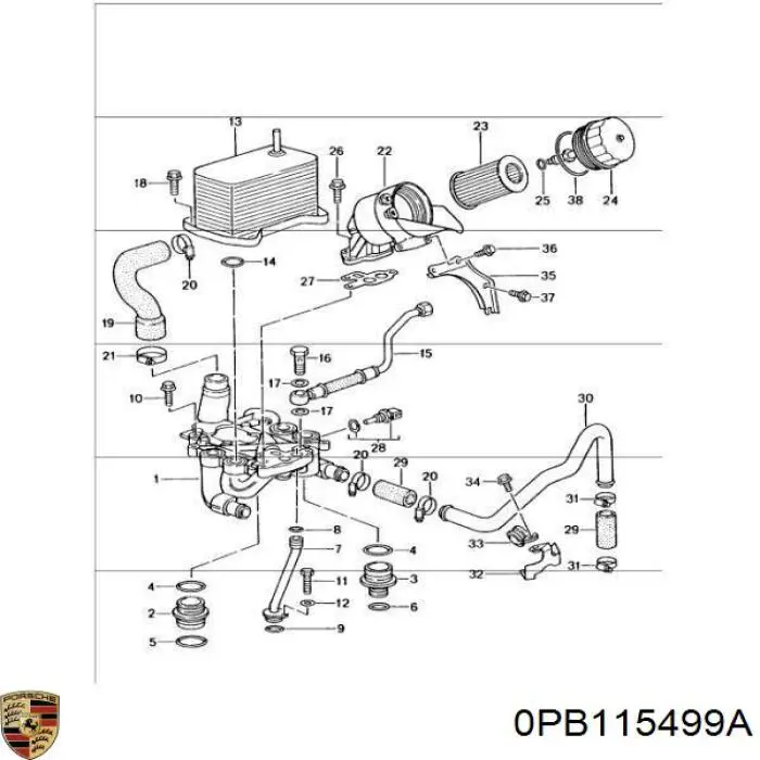 Фильтр очистки масла центробежный Porsche 0PB115499A цена, от 8.83 USD