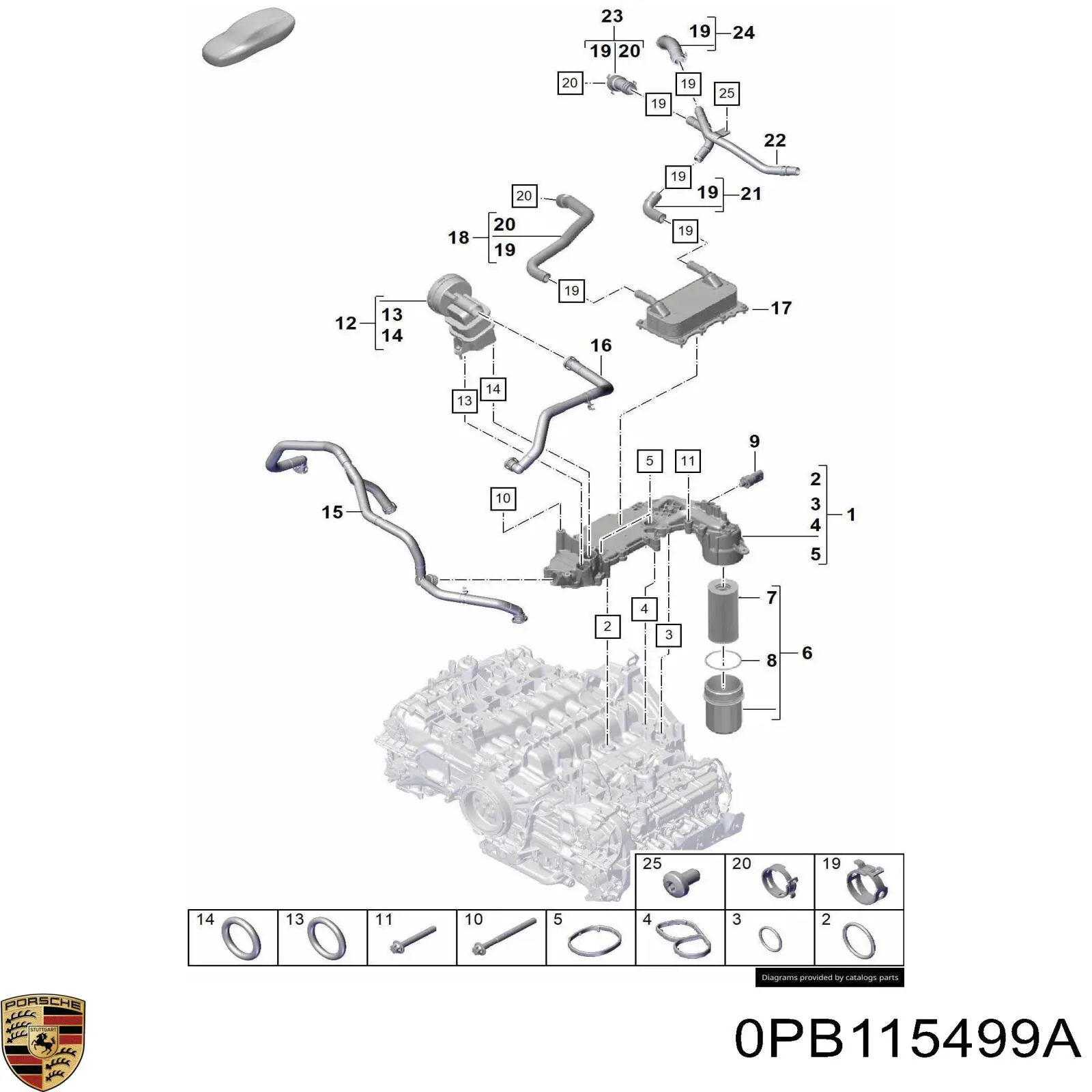 0PB115499A Porsche Масляный фильтр двигателя