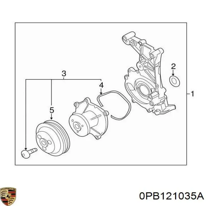 Водяной насос Porsche 0PB121035A