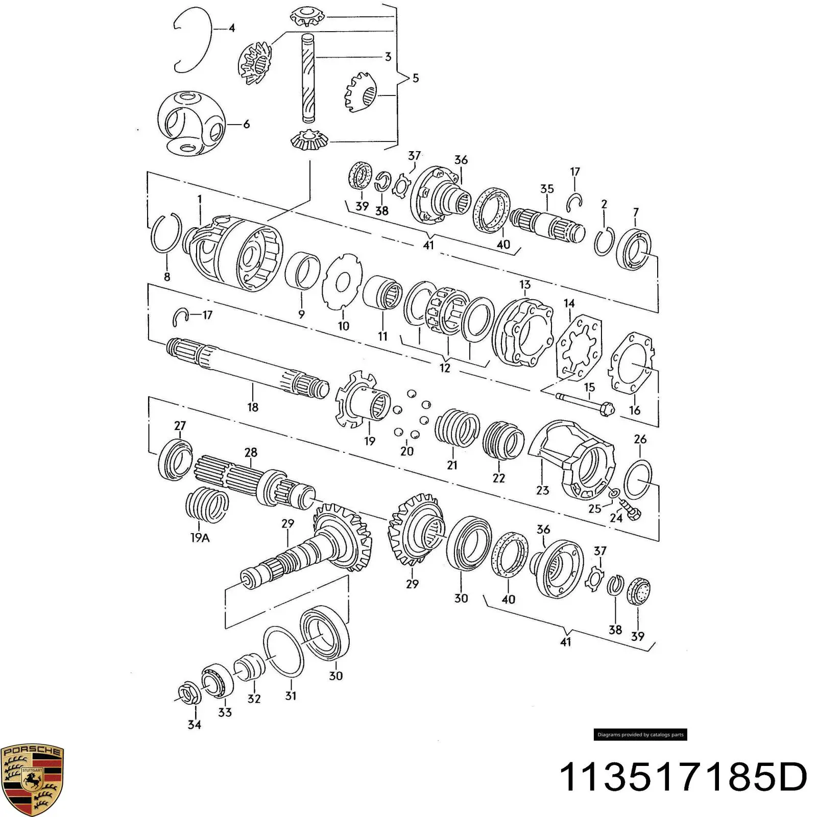 113517185D Porsche Передний подшипник колеса