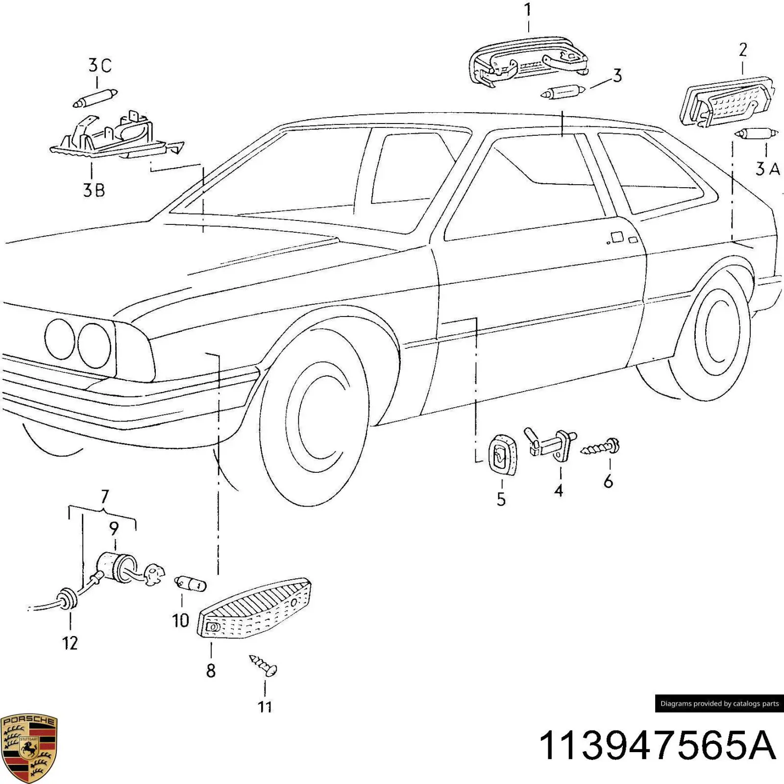 113947565A Porsche vedante de limitador da porta