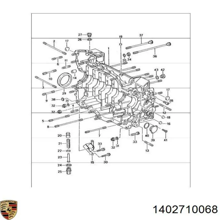 Балка крепления коробки передач 1402710068 Porsche