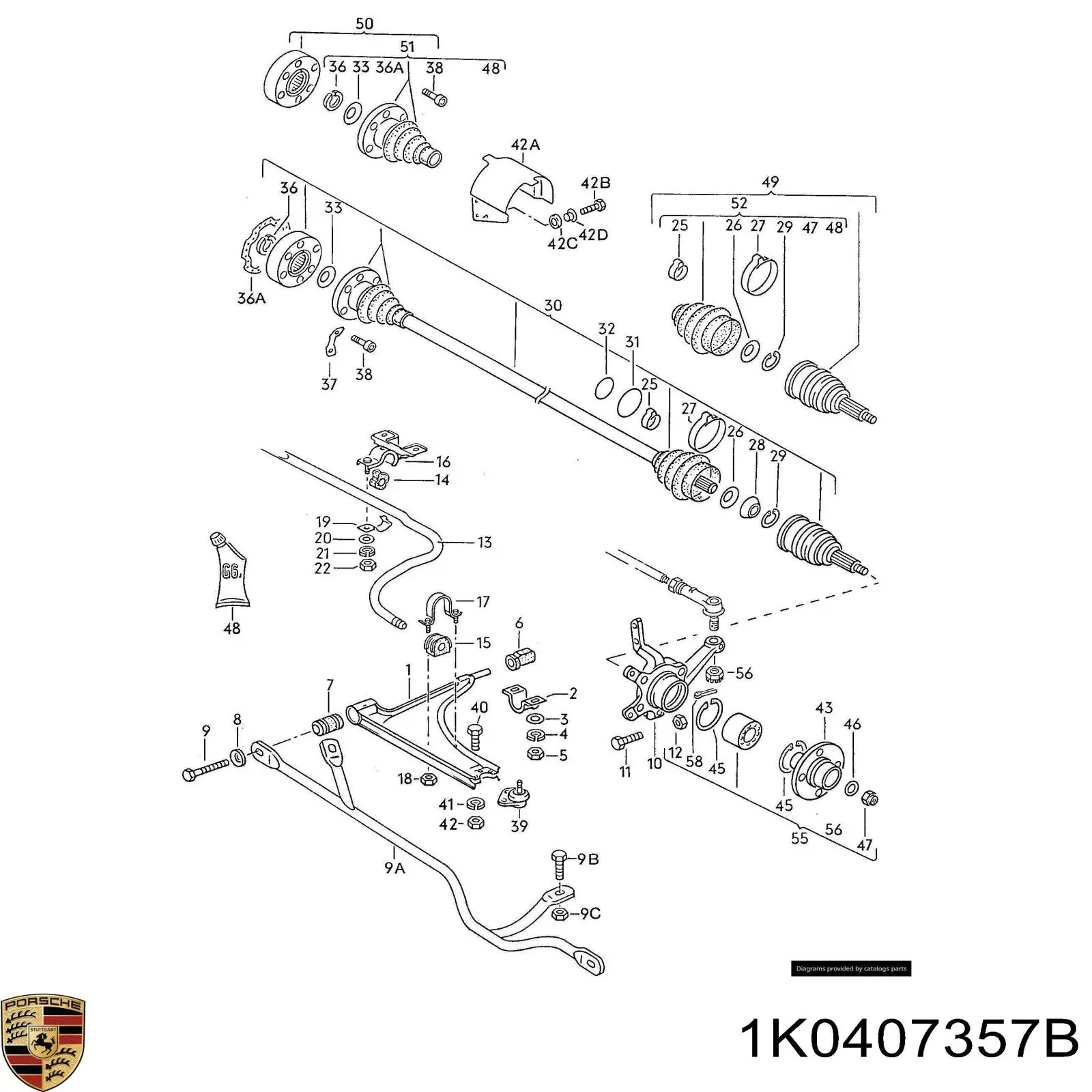  1K0407357B Porsche