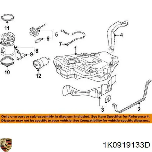 Прокладка датчика уровня топлива /топливного насоса (топливный бак) Porsche 1K0919133D цена, от 8.73 USD