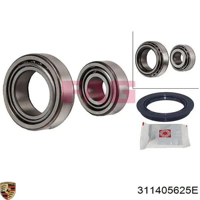 311405625E Porsche Подшипник ступицы задней внутренний