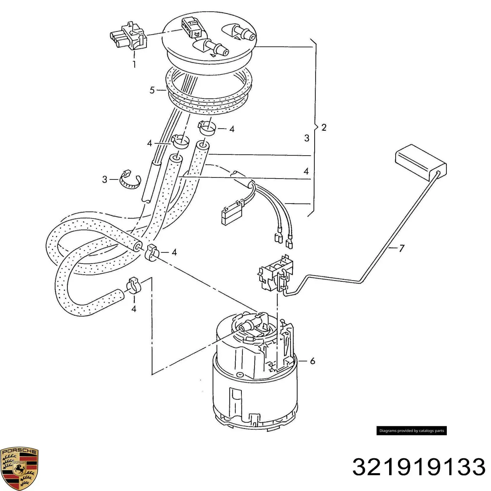 321919133 Porsche прокладка датчика уровня топлива /топливного насоса (топливный бак)