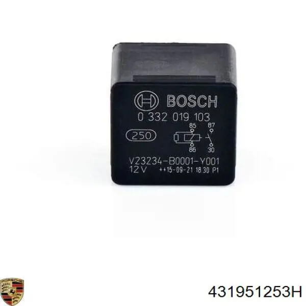 Реле вентилятора Porsche 431951253H цена, от 1.27 USD