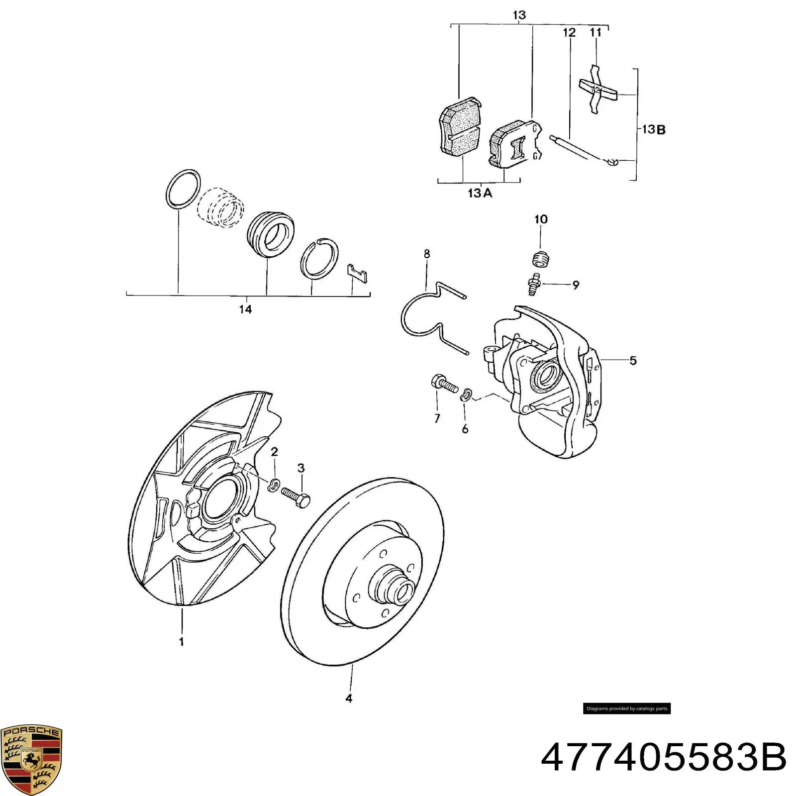 Купить 477405583B Porsche Ротор тормозной