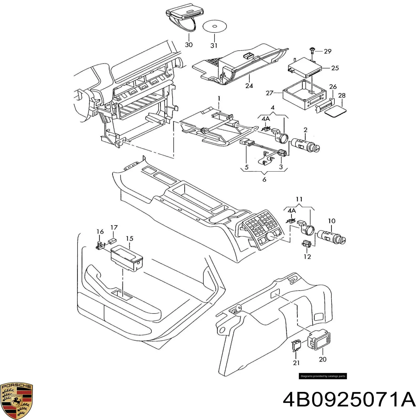 4B0925071A Porsche 