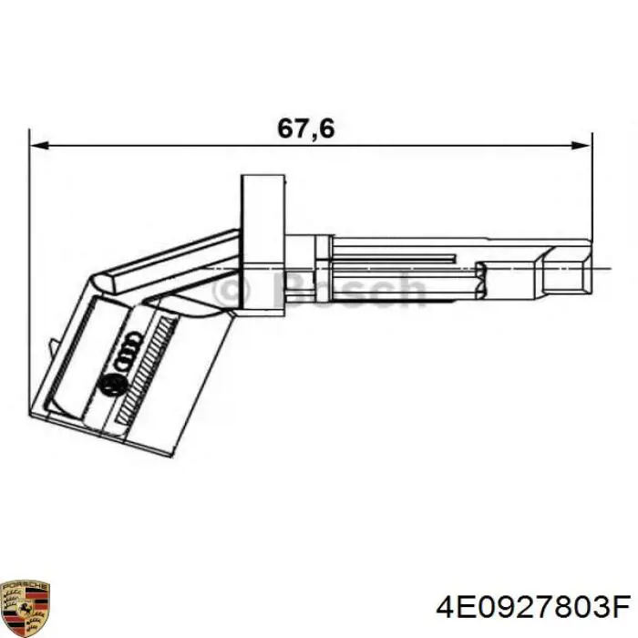 Датчик АБС (ABS) передний левый 4E0927803F Porsche