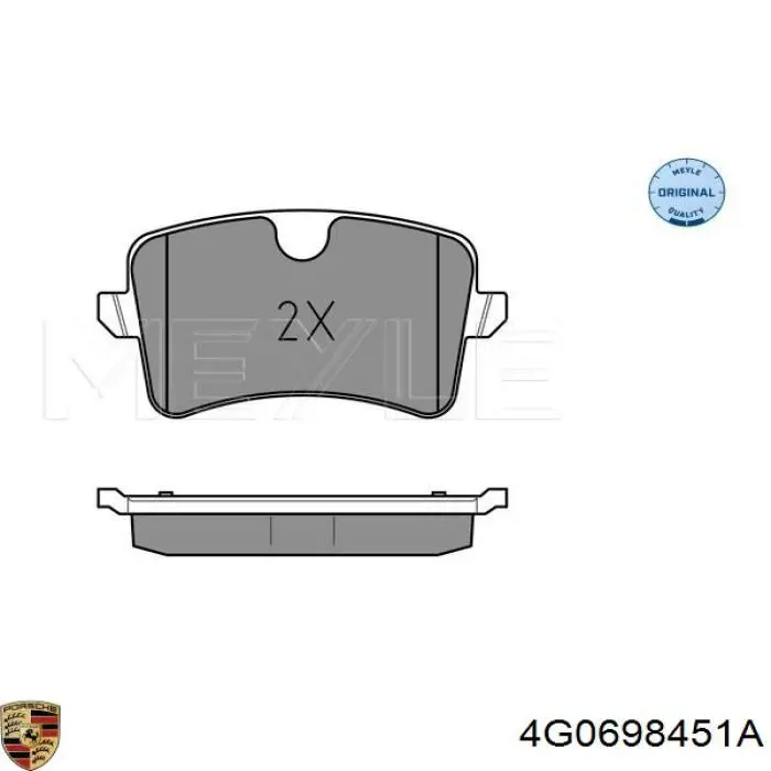 Задние тормозные колодки 4G0698451A Porsche