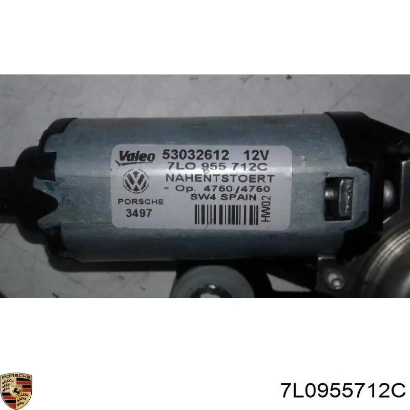 7L0955712C Porsche Мотор заднего стеклоочистителя