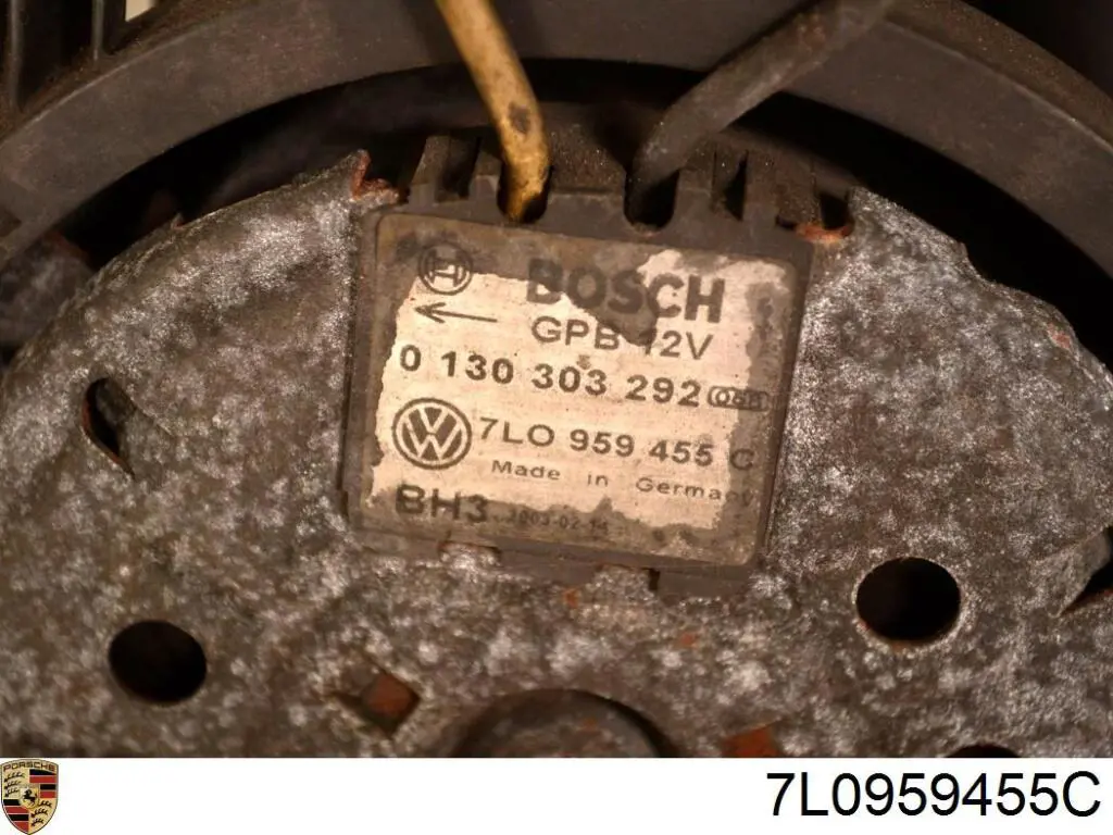 Купить 7L0959455C Porsche Электровентилятор охлаждения в сборе (мотор+крыльчатка) левый