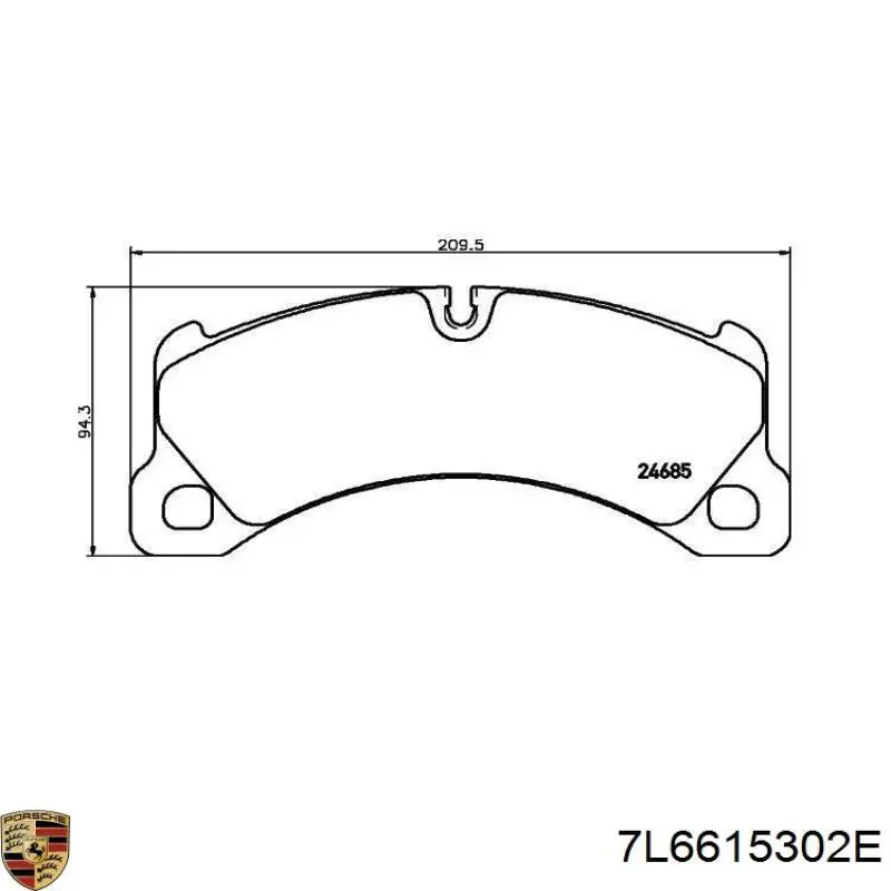 7L6615302E Porsche Диск тормозной передний