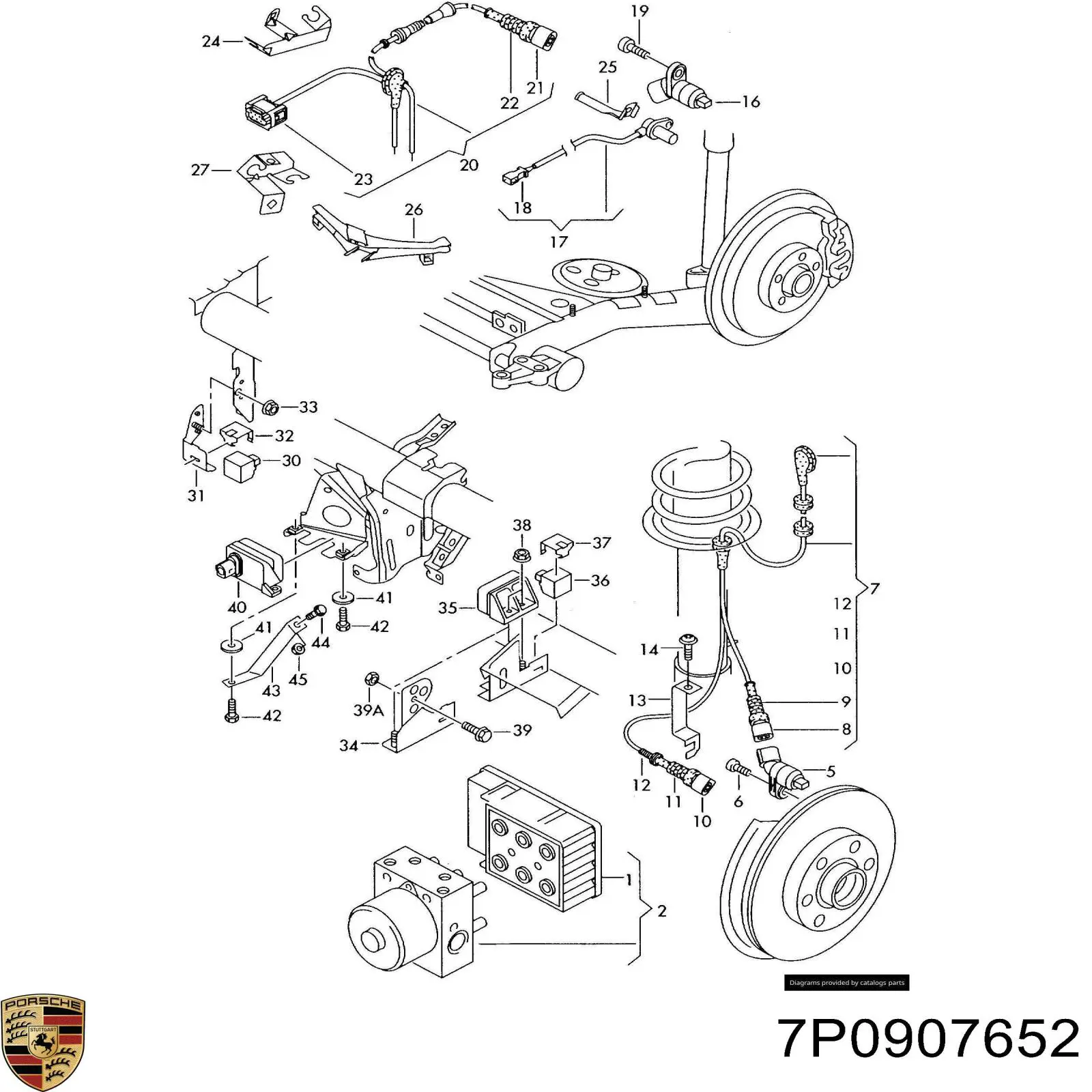 7P0907652 Porsche sensor de aceleração transversal (esp)