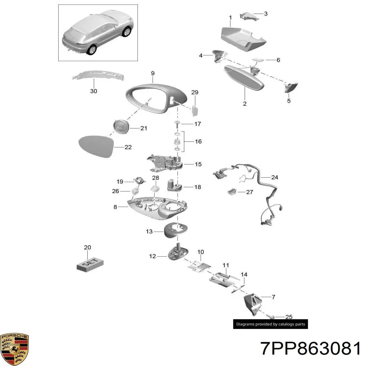  Porsche 7PP863081 цена, от 11.30 USD