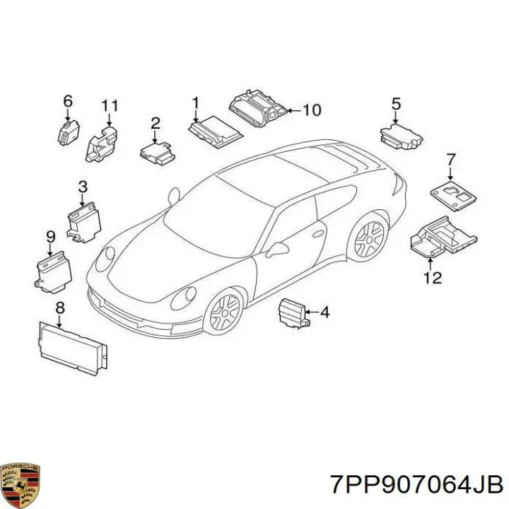 Модуль управления (ЭБУ) бортовой сетью 7PP907064JB Porsche