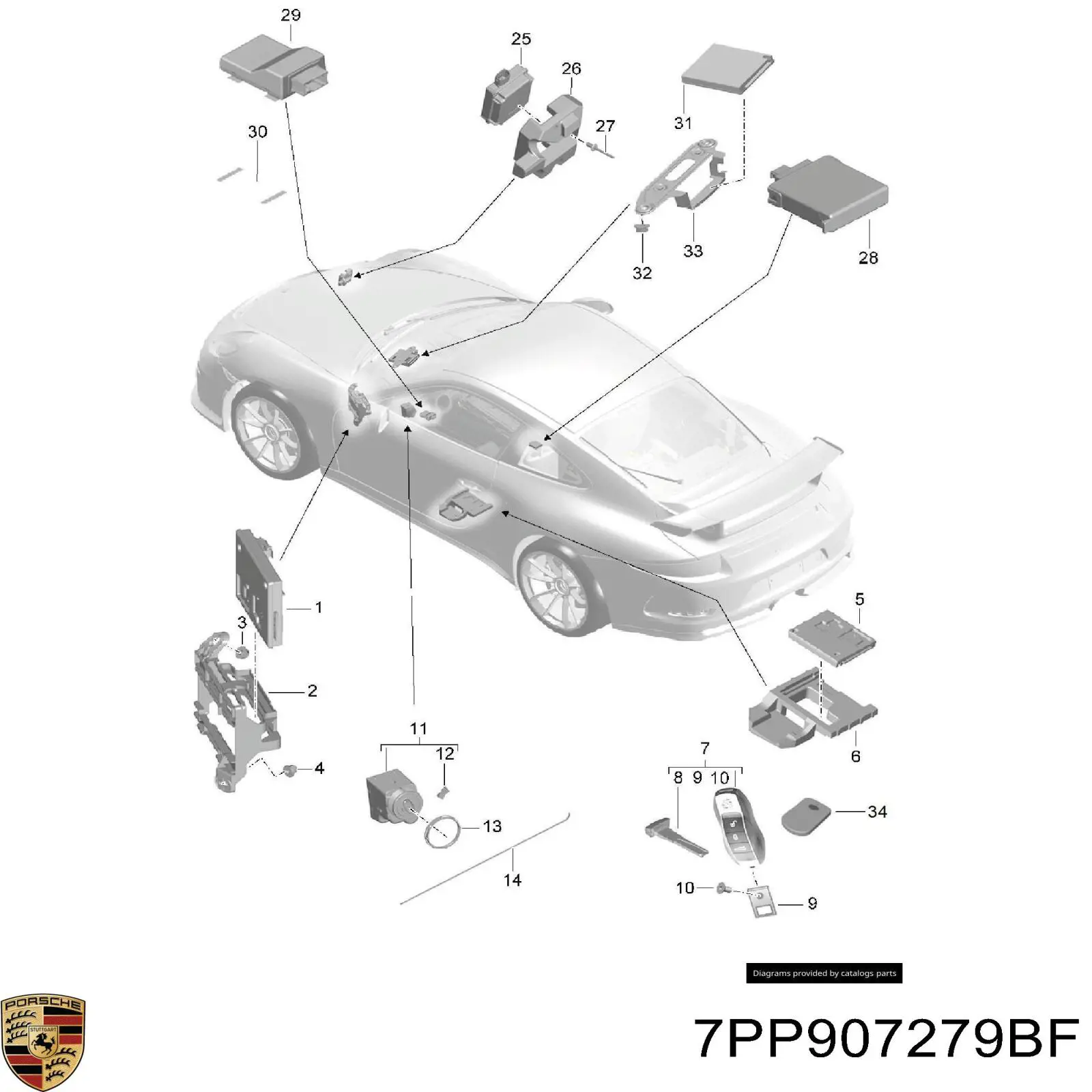 Купить 7PP907279BF Porsche 