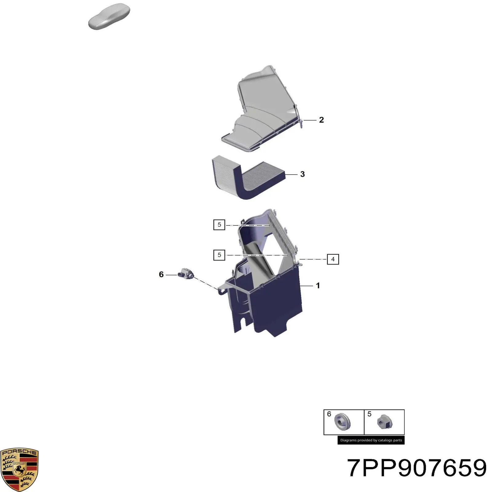 7PP907659 Porsche sensor de sujidade de ar