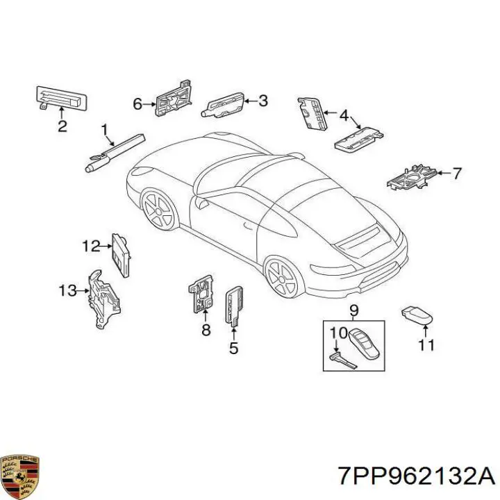  Porsche 7PP962132A цена, от 9.32 USD