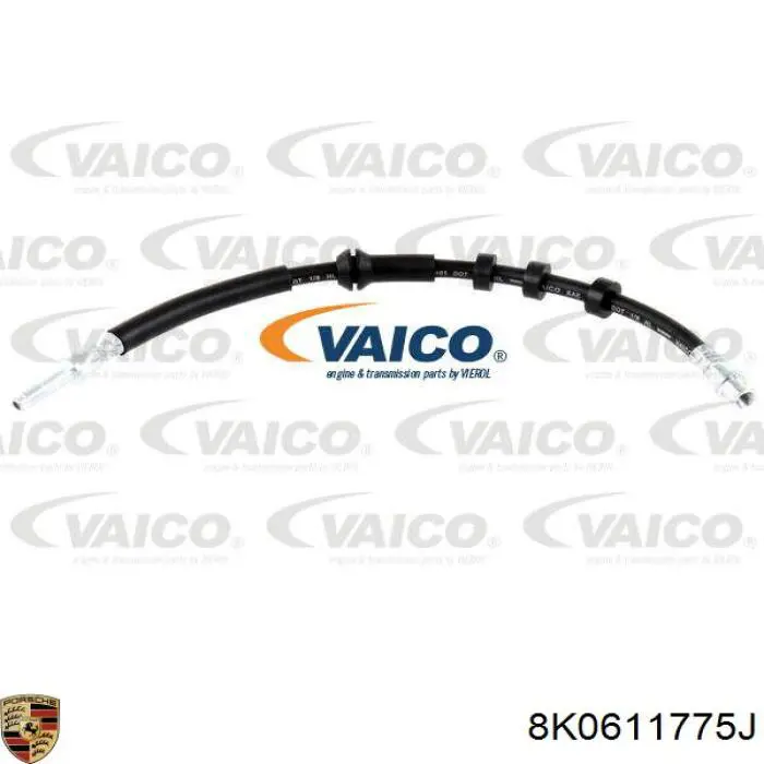 Купить 8K0611775J Porsche Задний тормозной шланг