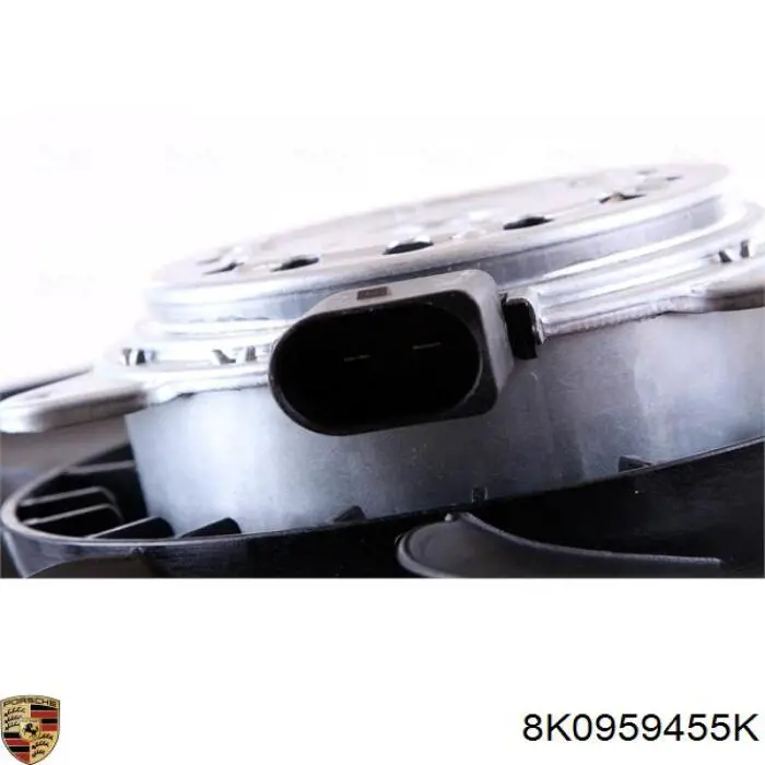 Купить 8K0959455K Porsche Электровентилятор охлаждения в сборе (мотор+крыльчатка) левый