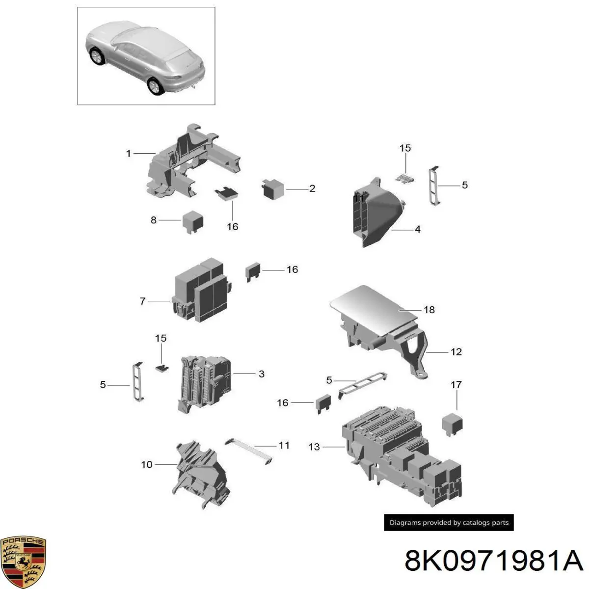  8K0971981A Porsche