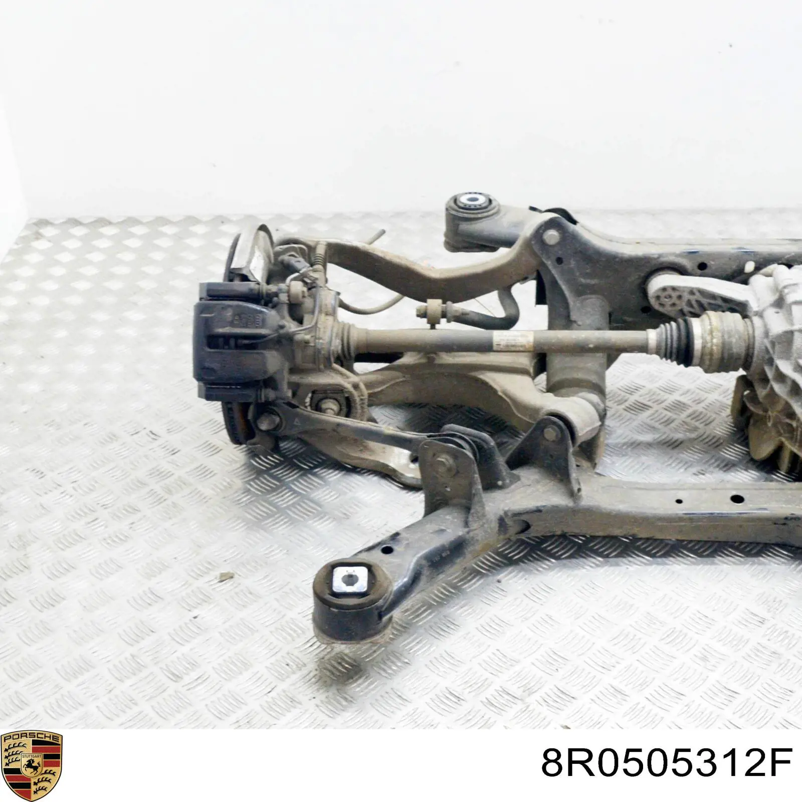 8R0505312F Porsche braço oscilante inferior direito de suspensão traseira