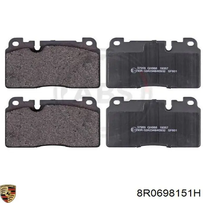 Купить 8R0698151H Porsche Колодки тормозные