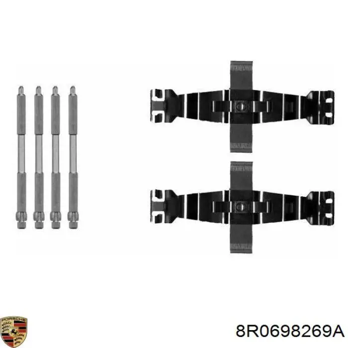 8R0698269A Porsche kit de reparação dos freios dianteiros