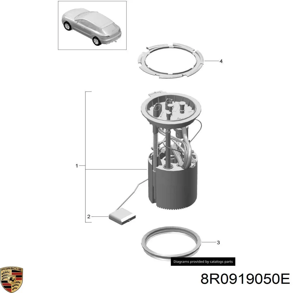 Модуль бензонасоса Porsche 8R0919050E цена, от 116.71 USD