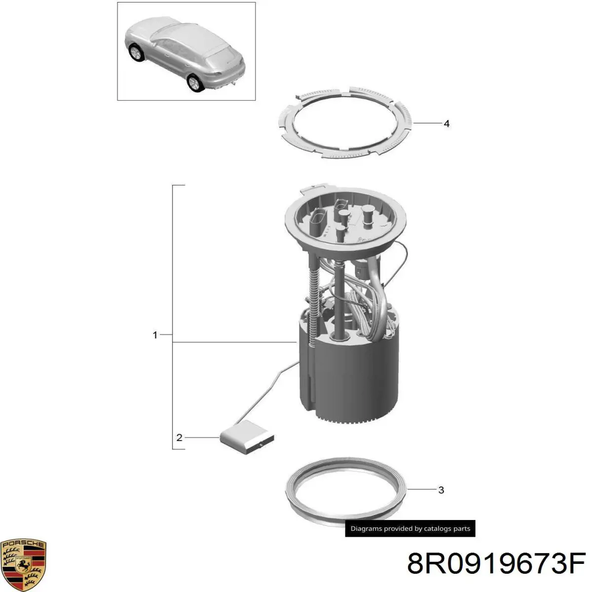 Датчик уровня топлива в бензобаке VAG 8R0919673F цена, от 384.77 USD