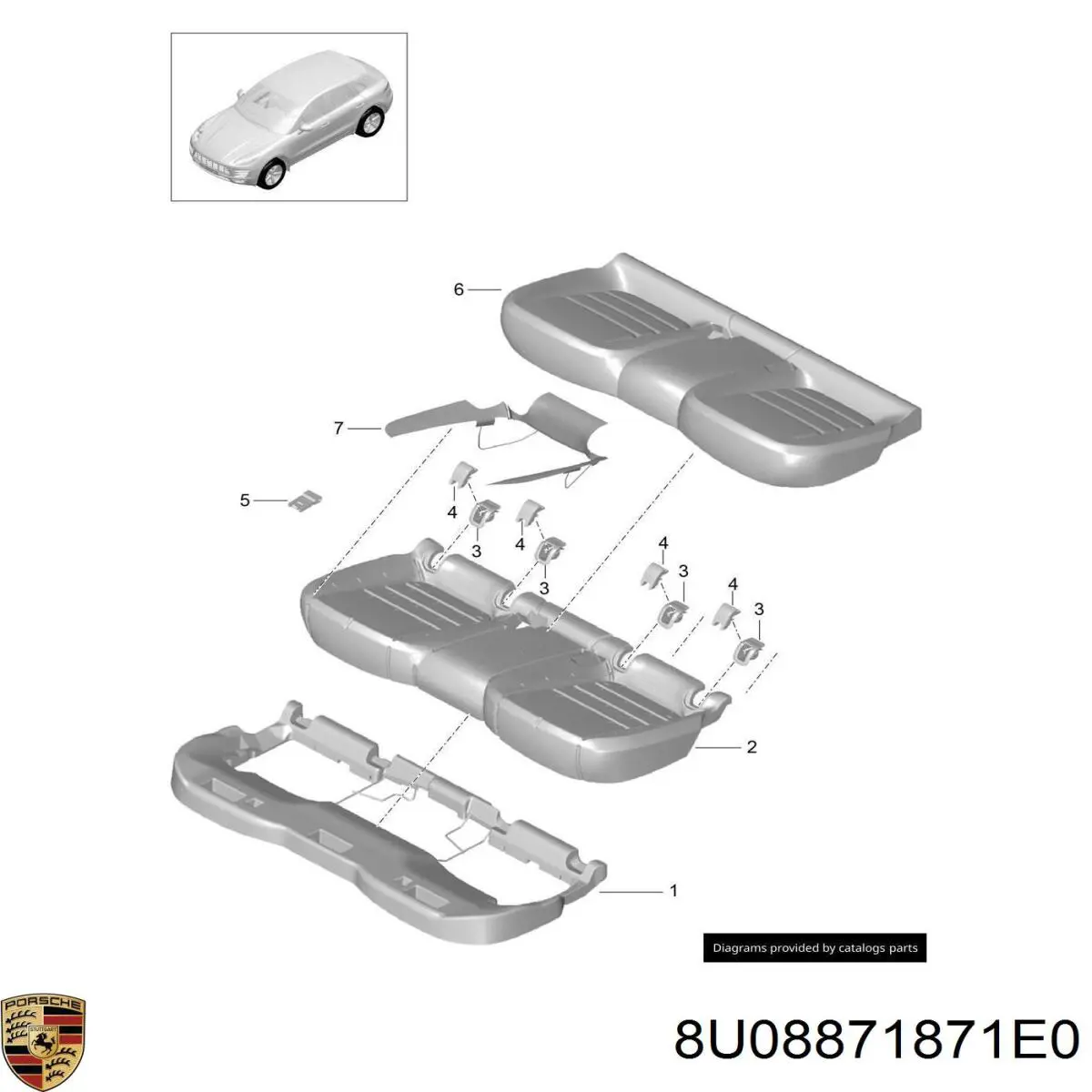 8U08871871E0 Porsche 