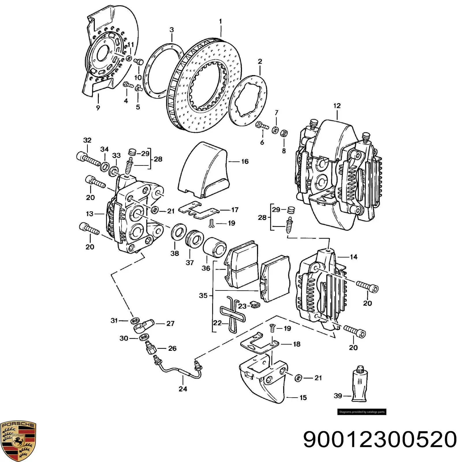 Купить 90012300520 Porsche 