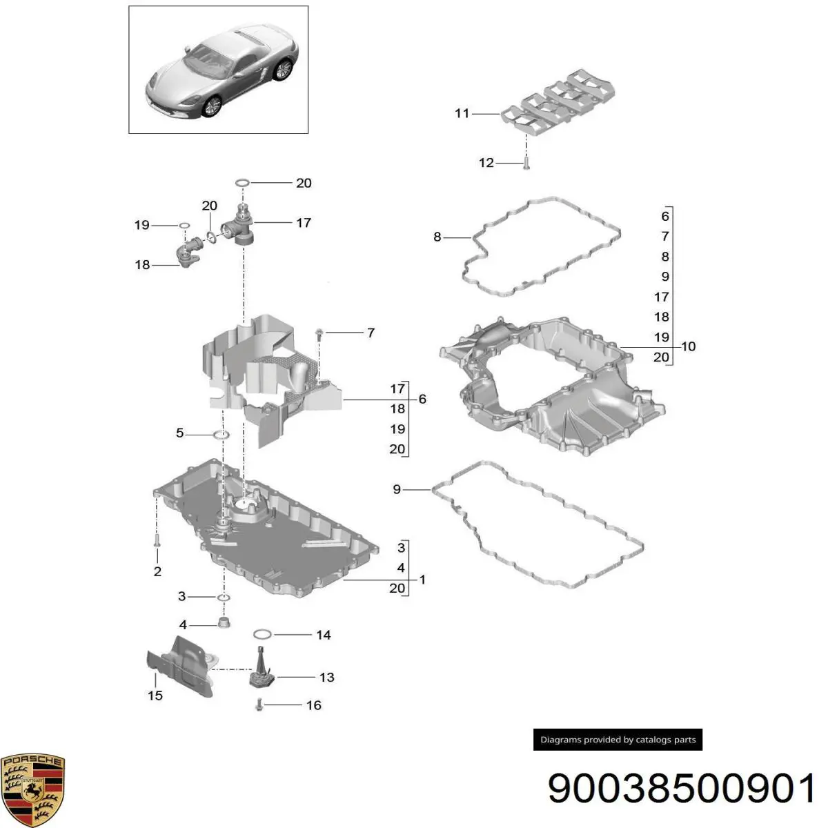  90038500901 Porsche