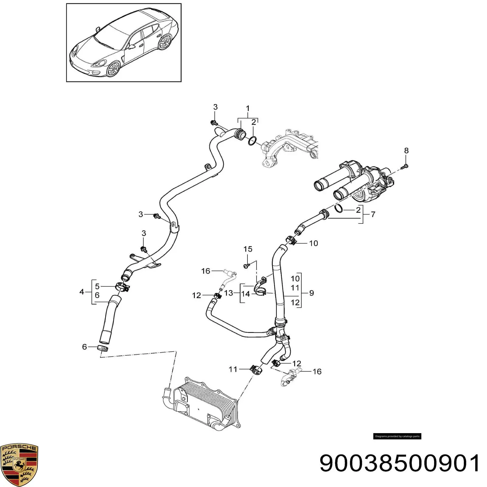  90038500901 Porsche