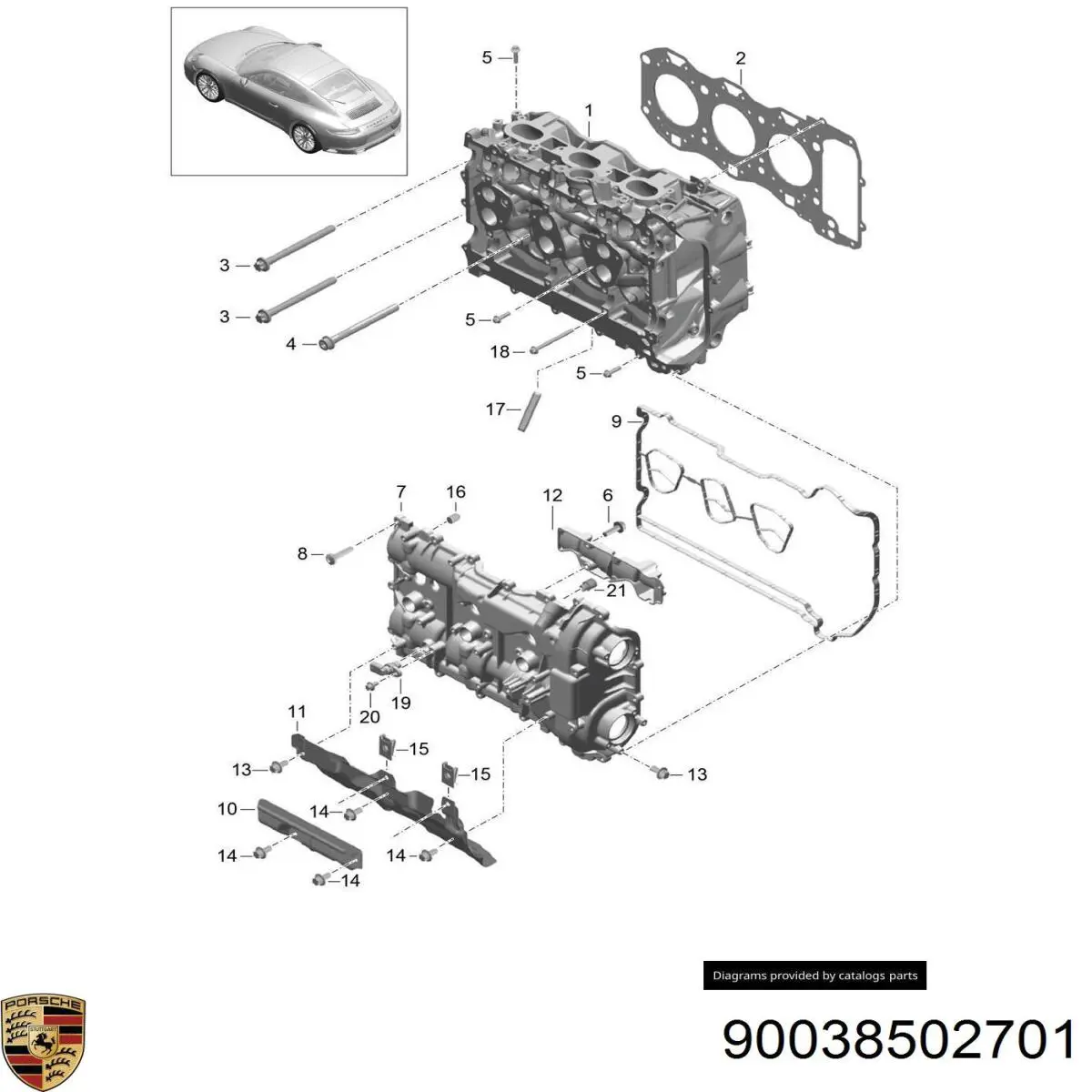  90038502701 Porsche