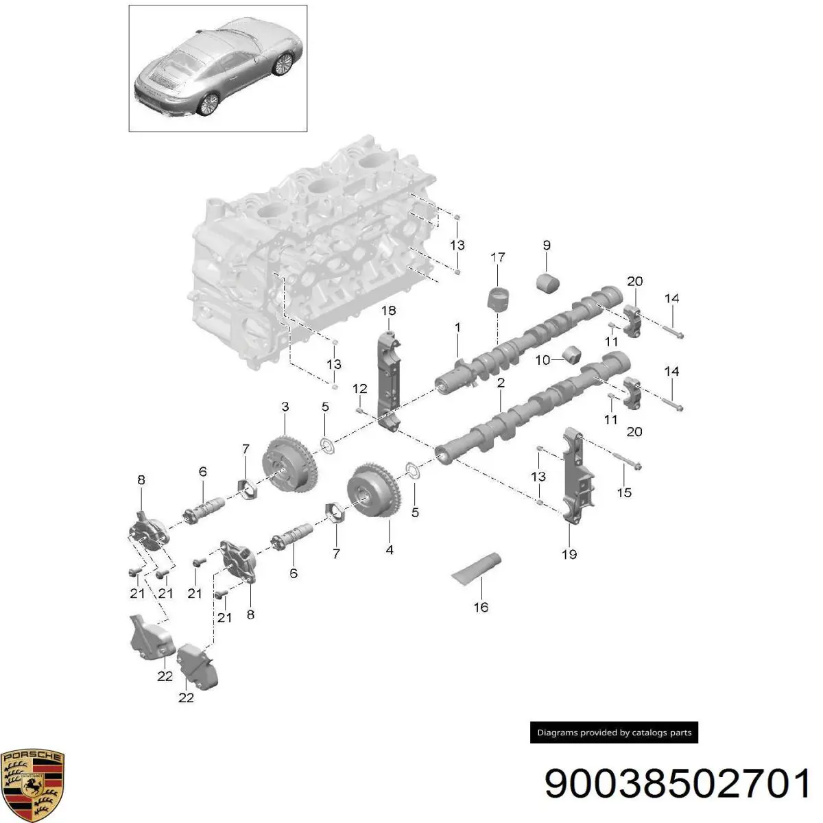 Купить 90038502701 Porsche 
